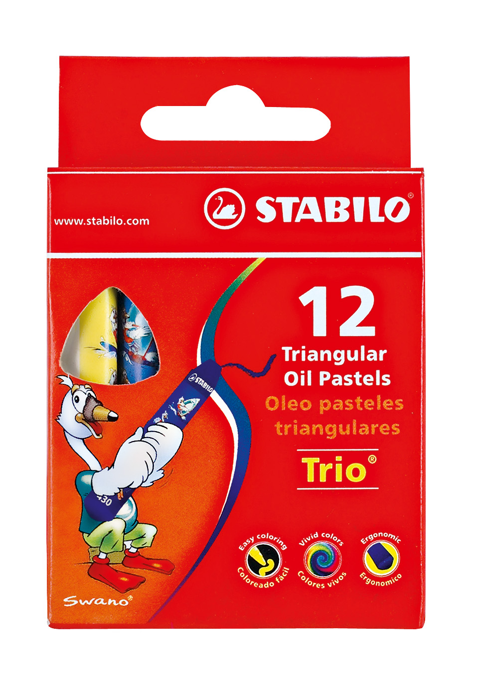 Пастель масляная 12цв Stabilo Trio