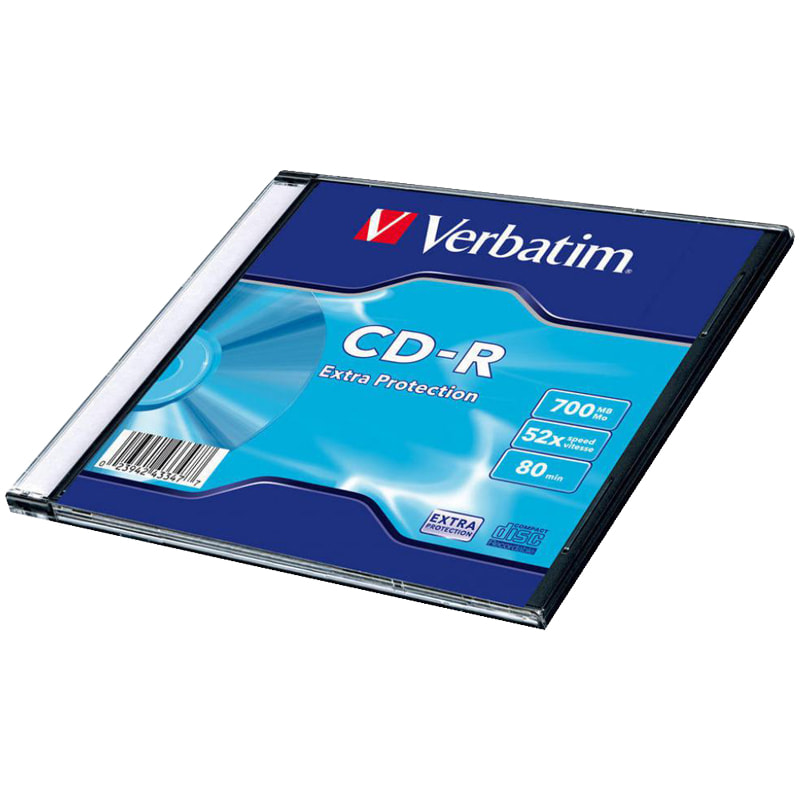 Диск CD-R Verbatim 700mb 52x Slim