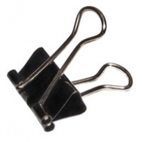 Зажим для бумаг 19мм черный (1шт)