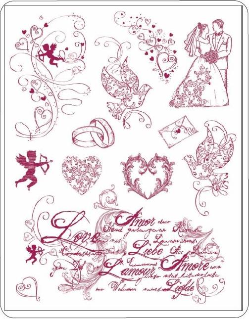 Творч Штамп силикон 14*18 Любовь