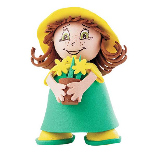 Творч Кукла своими руками фоамиран Девочка в зеленом сарафане