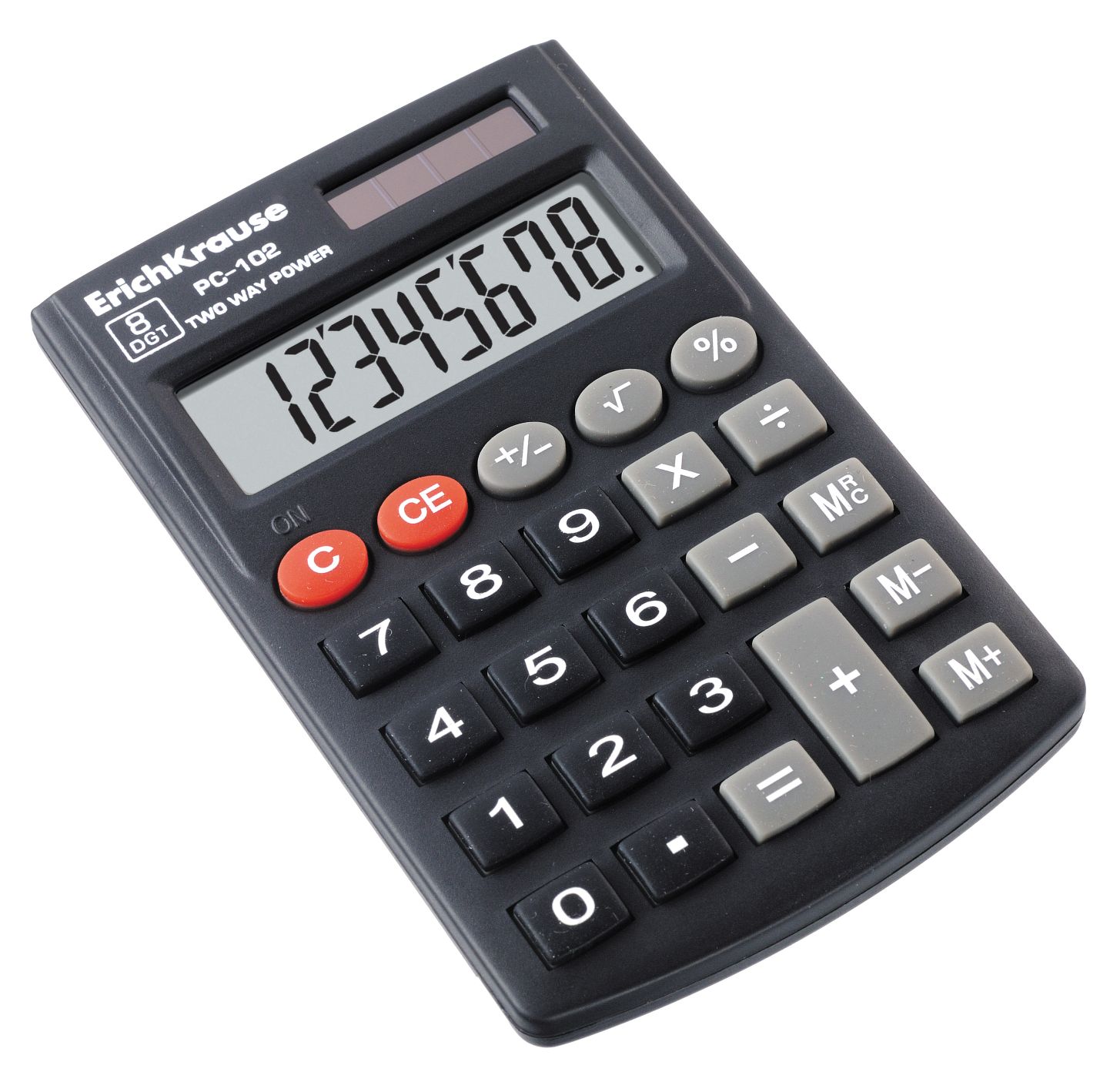 Калькулятор карманный 8 разр. EK черный 62,2*98,2мм