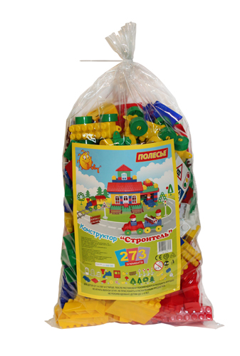 Конструктор Строитель 273 эл. пластмас.