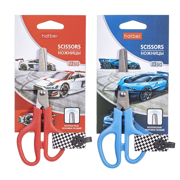 Ножницы  детские140 мм Hatber Гонка