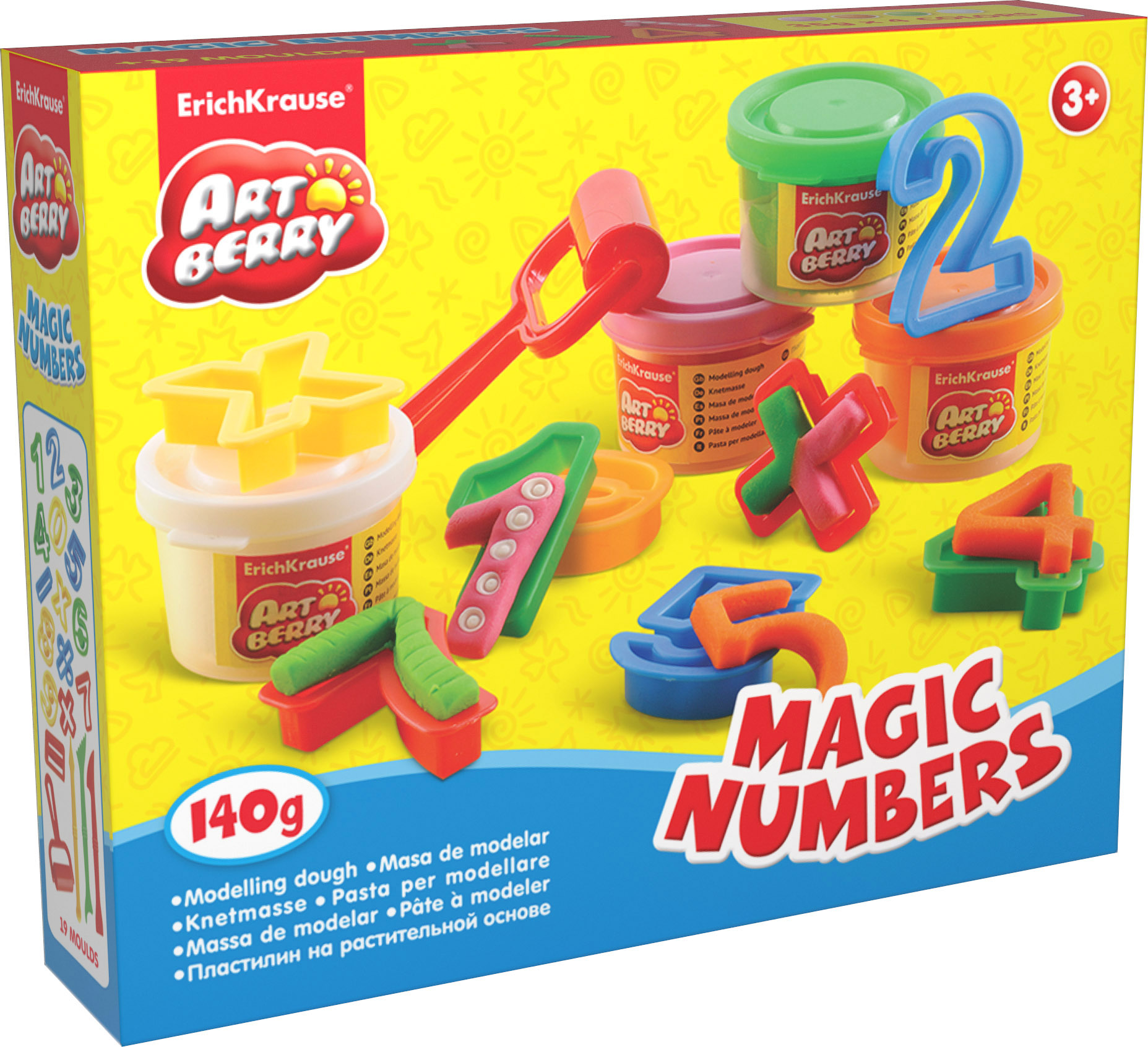 Творч Набор д/лепки EK Magic Nambers на растит. основе (4 банки, 35гр) ци