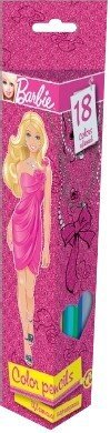 Карандаши цветные 12 цв Barbie треуг. толст.