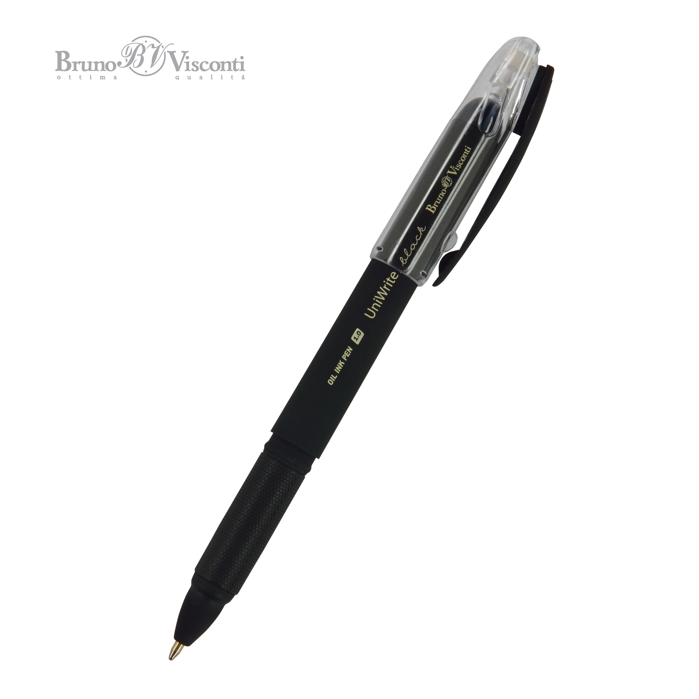 Ручка шариковая черная BV UniWrite Black 1.0мм масл.основе