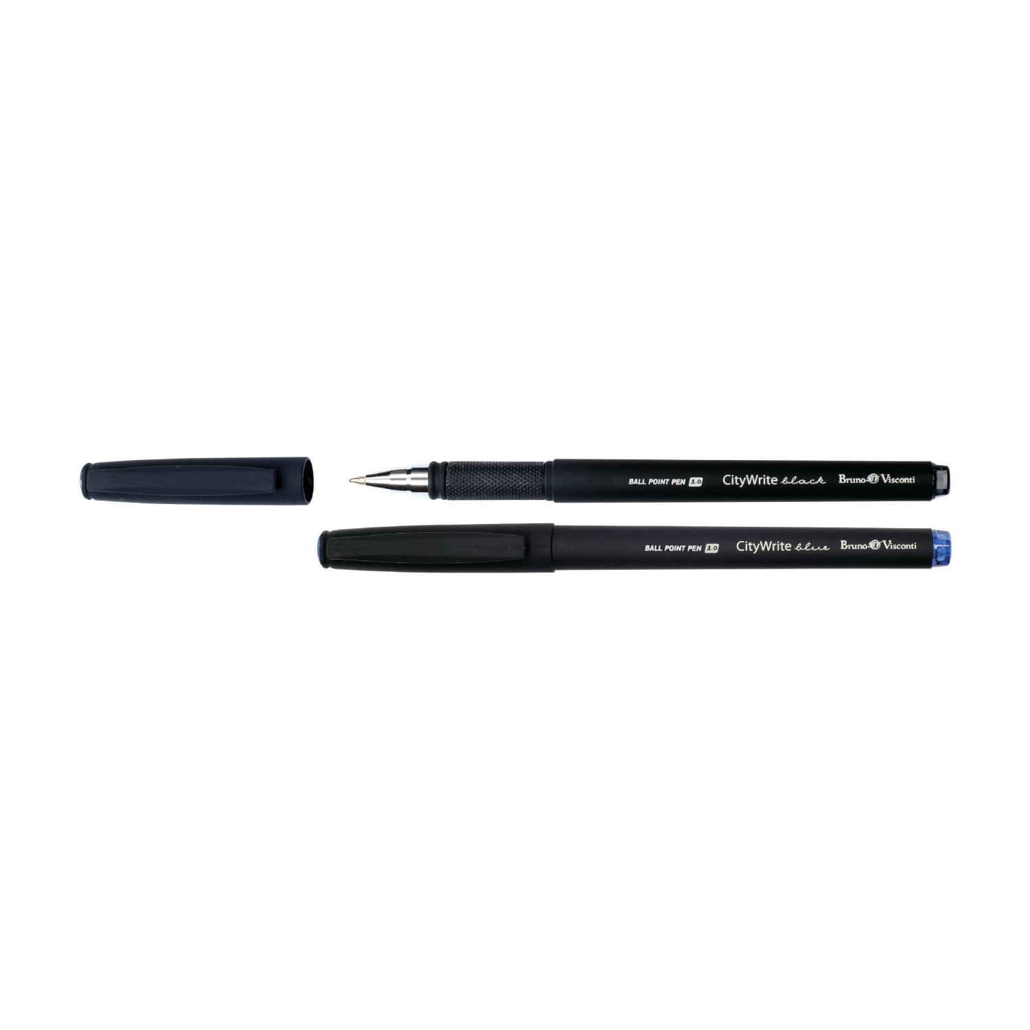 Ручка шариковая черная BV CityWrite 1.0мм корпус черный