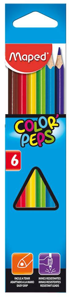 Карандаши цветные 6 цв Maped Color Peps трехгран. к/к