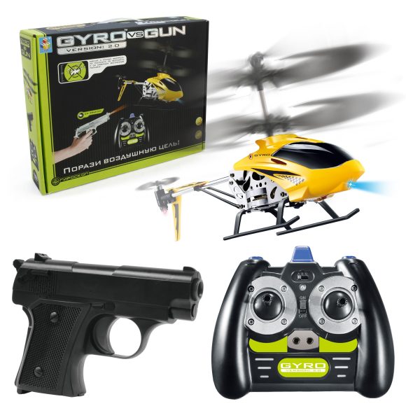 АКЦИЯ19 Игрушка радиоуправляемая Вертолет "Гироскоп" GYRO+Gun Порази воздуш