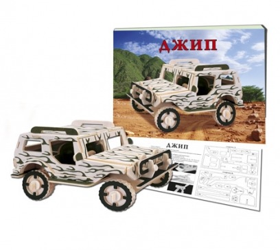 Сборная модель Джип дерев.