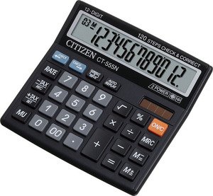 Калькулятор 12 разр. CITIZEN 130*128*34мм черный