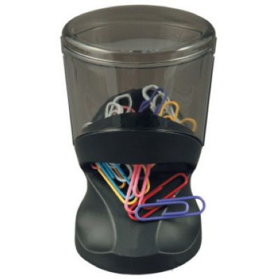 Диспенсер д/скрепок магнитный Proff  в форме накл.цилиндра+скрепки