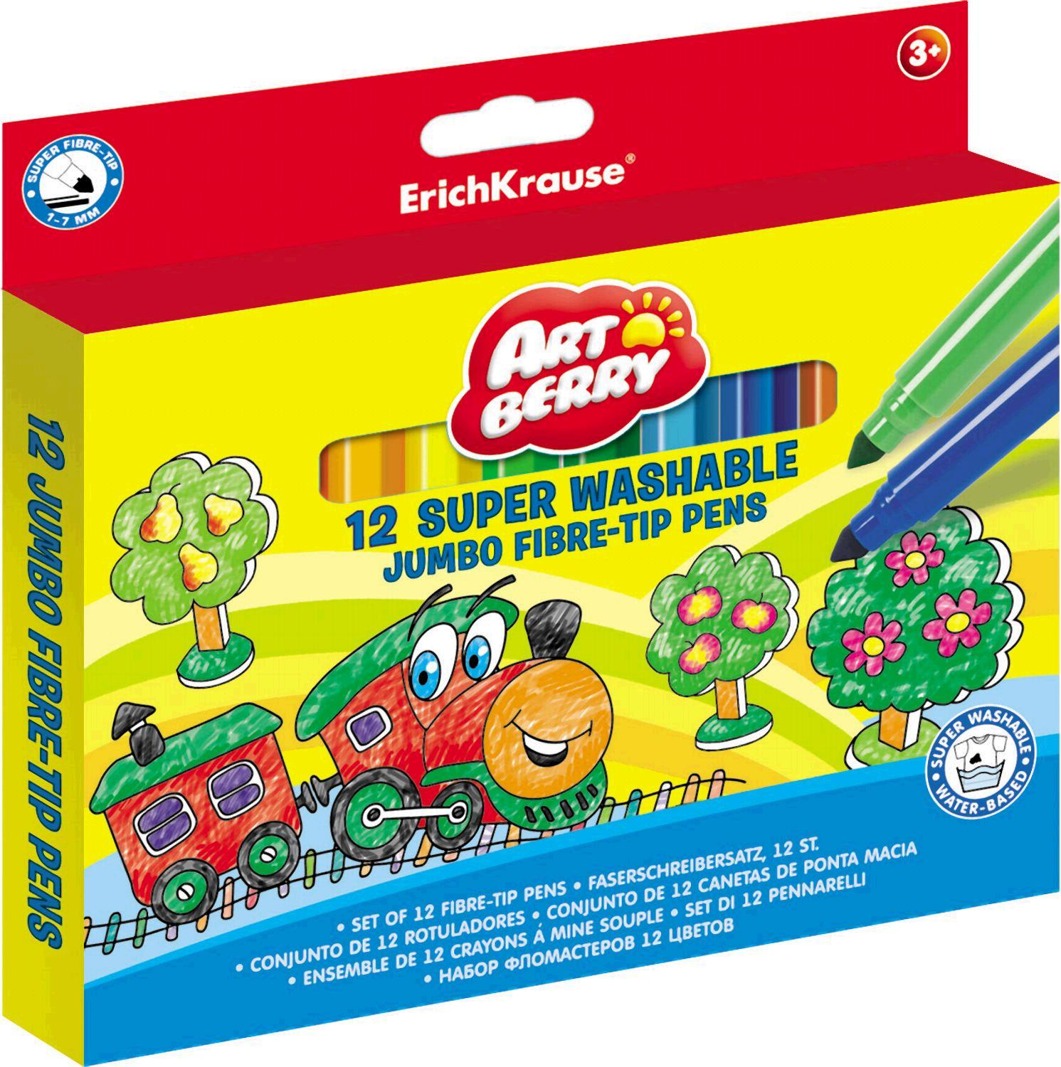Фломастеры 12 цв EK Artberry Jumbo толст. к/к