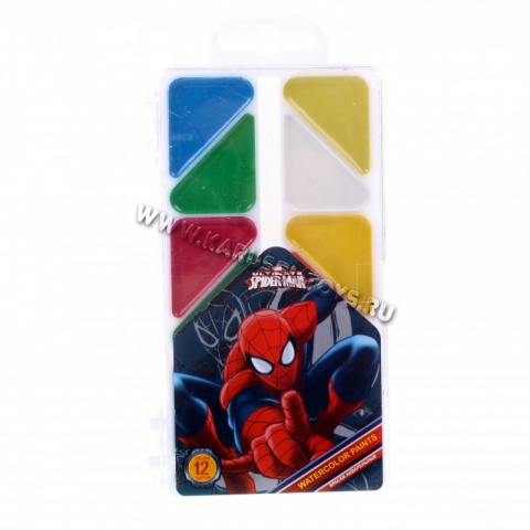 Краски 12цв Spiderman п/к б/к
