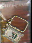Сувенир Брелок Иркутск 1661 метал, Герб в окне эмаль, 2х3