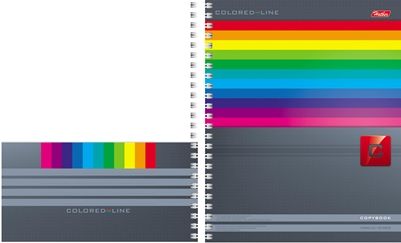 Тетрадь А5 100л кл спир Colored Line с карманом