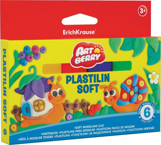 Пластилин 6 цв EK Artberry 144гр