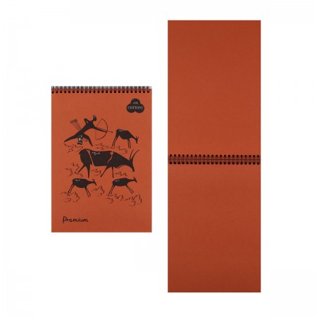 Блокнот А4 30л нелин спир Premium Terracotta 160г/м2 40% хлопка
