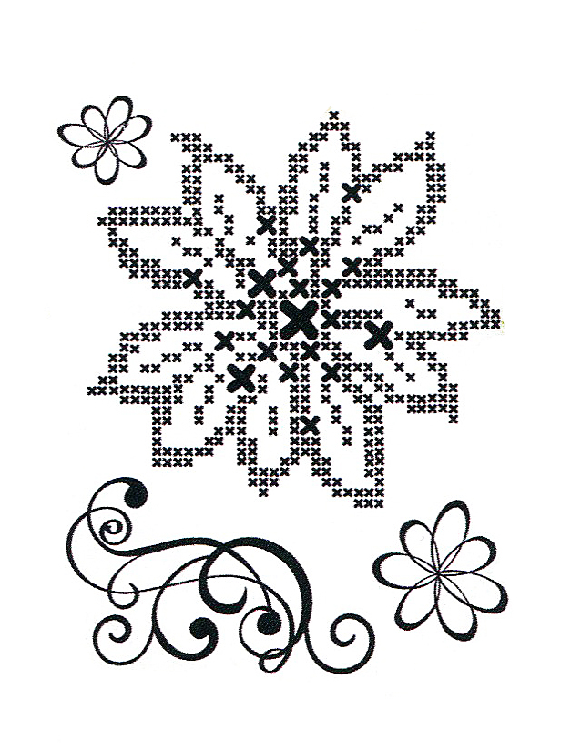 Творч Штамп силикон Украшения и цветок, вышитые крестиком