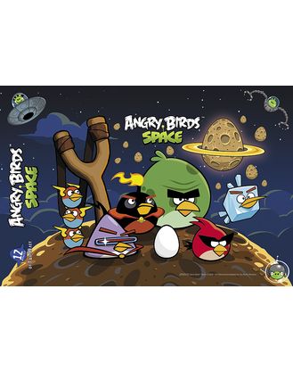 Пазл 12 Angry Birds в рамке