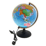 Глобус d-25 политический с подсветкой 1:50 000 000