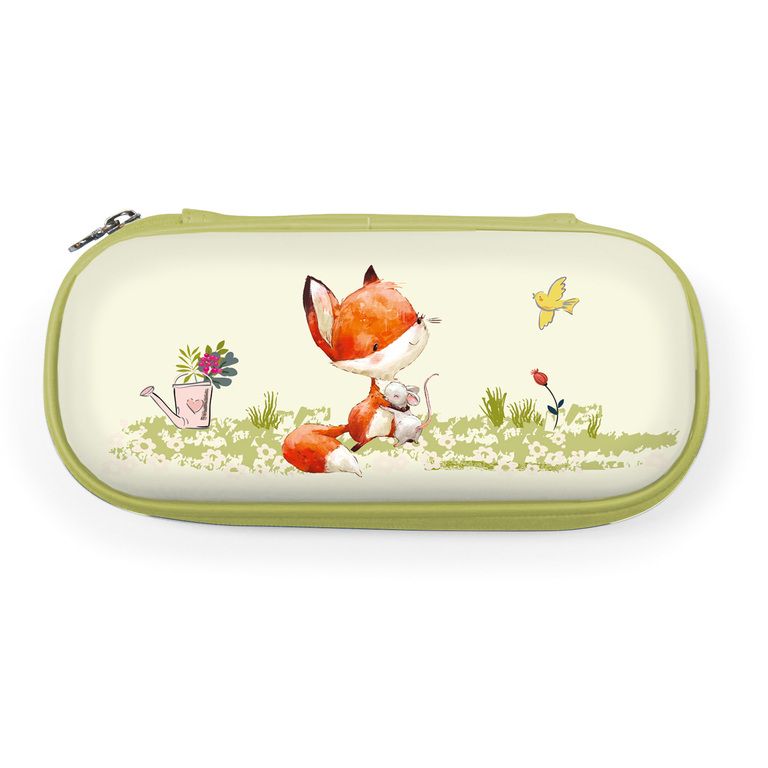 Пенал 1 отд пуст BV Лисенок, узкий скругл.