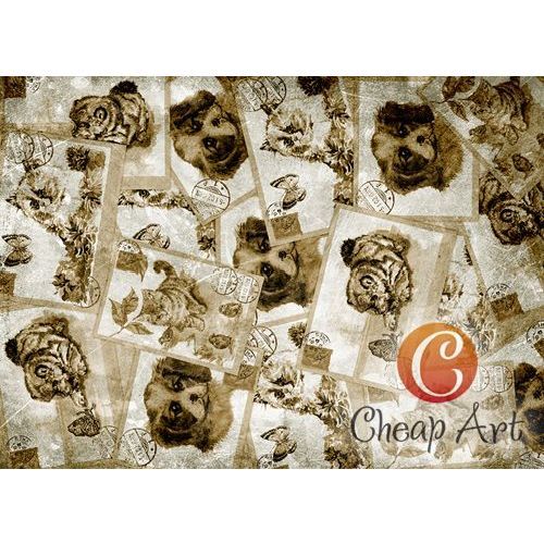 Творч Декупажная карта А3 Животные в картинках