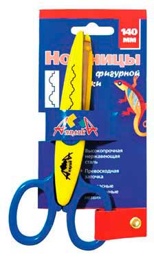 Ножницы фигурные 140мм Апплика Хижина