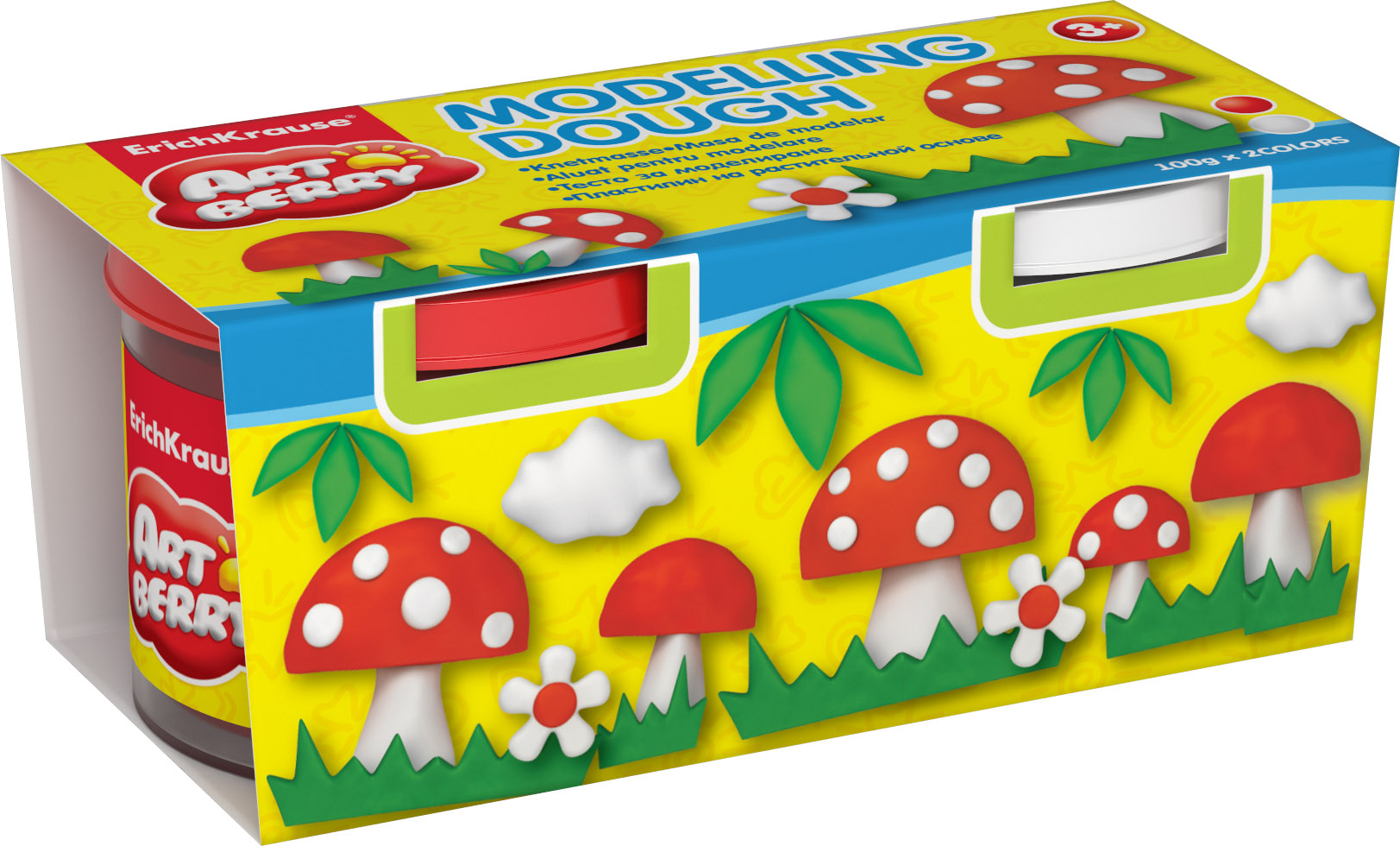 Пластилин растительный 2цв Modelling Dough 100гр