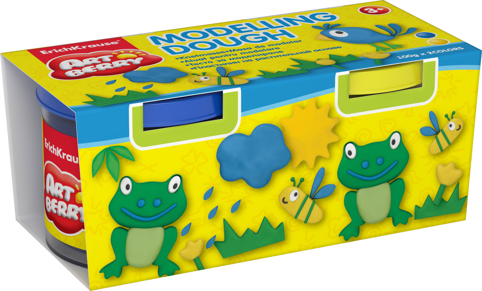 Пластилин растительный 2цв Modelling Dough 100гр