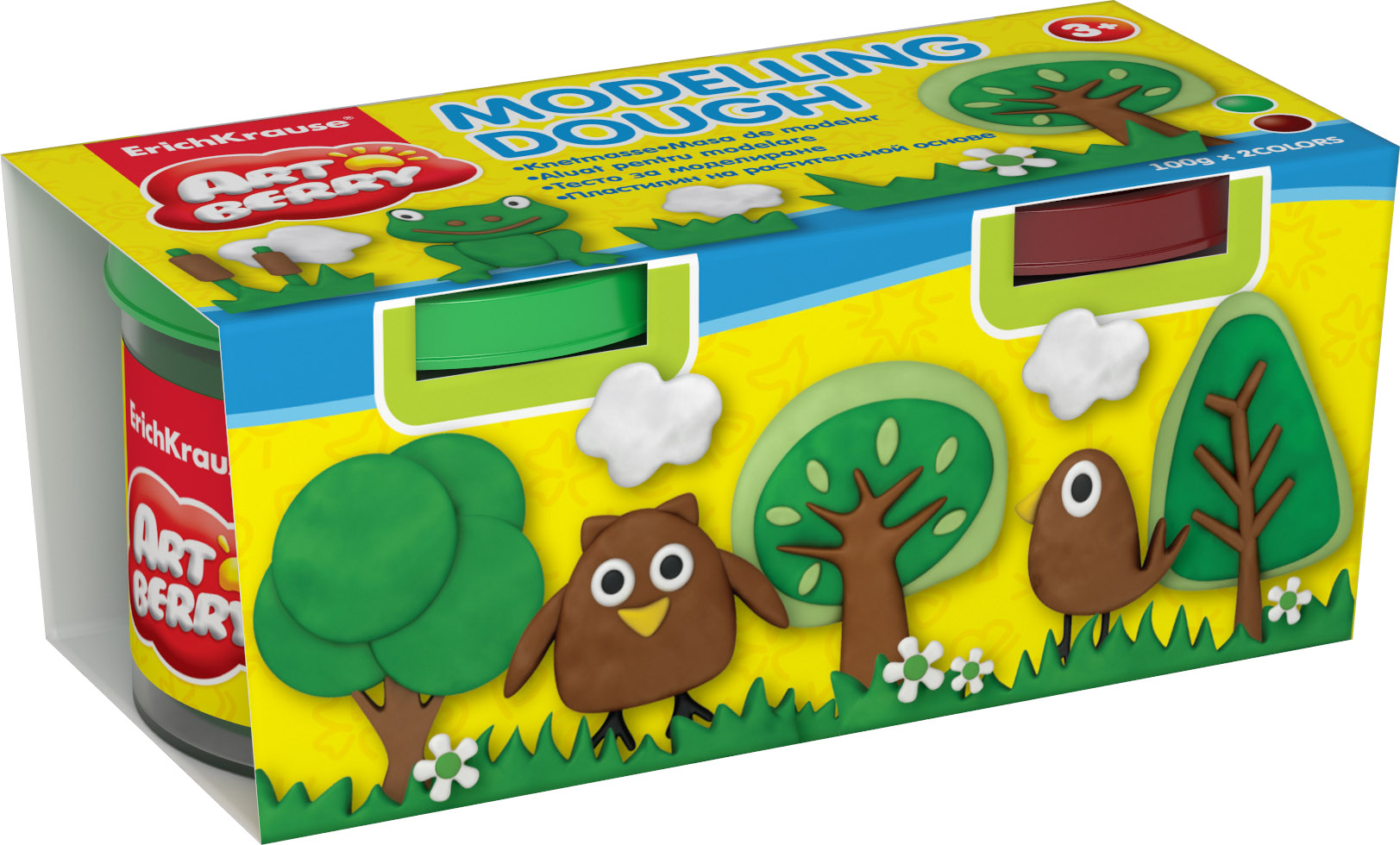 Пластилин растительный 2цв Modelling Dough 100гр
