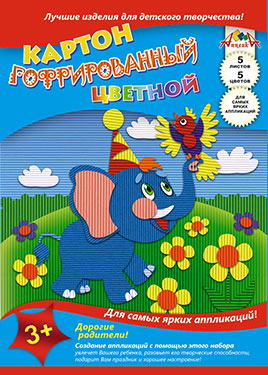 Картон цветной гофр. А4 10л 10цв Холодное сердце немел