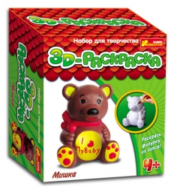 Творч Раскрась фигурку из гипса Мишка