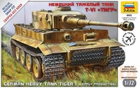 Сборная модель Немецкий тяжелый танк T-VI Тигр 1/72