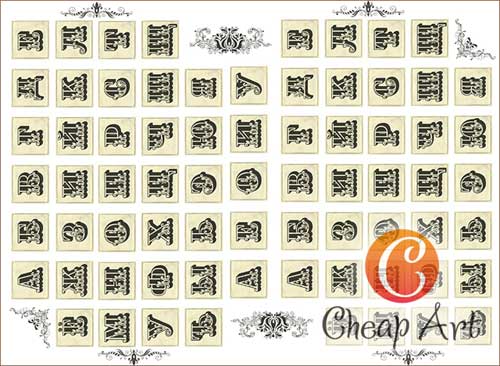 Творч Декупажная карта А4 Алфавит