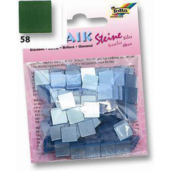 Творч Мозаика глянцевая Зеленая 10х10мм 190шт