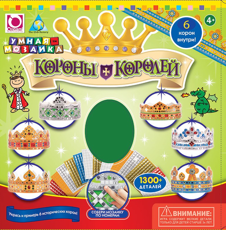 Творч Мозаика самоклеющ. Короны королей 1300 дет.+