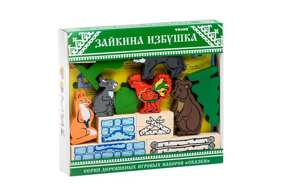 Конструктор Зайкина избушка 24 дет. дерев.