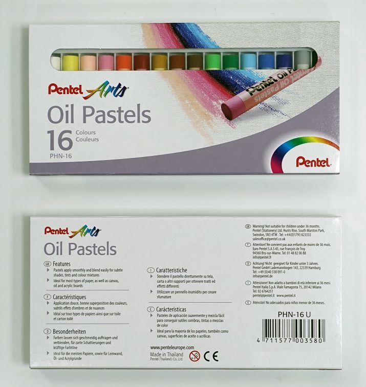 Пастель масляная 16цв Pentel Arts Oil Pastels