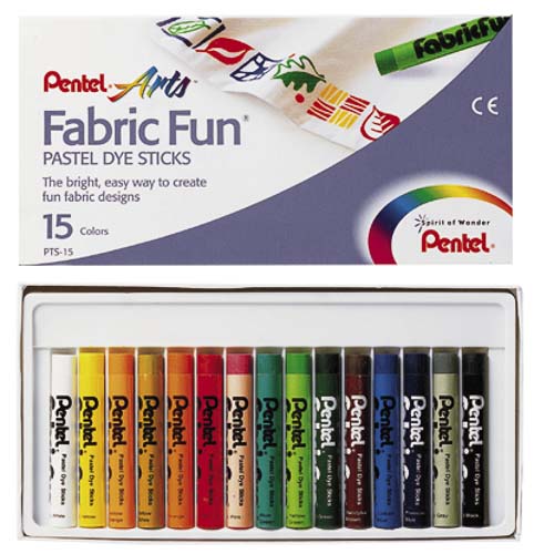 Пастель по ткани 15цв Pentel Arts Fabric Fun