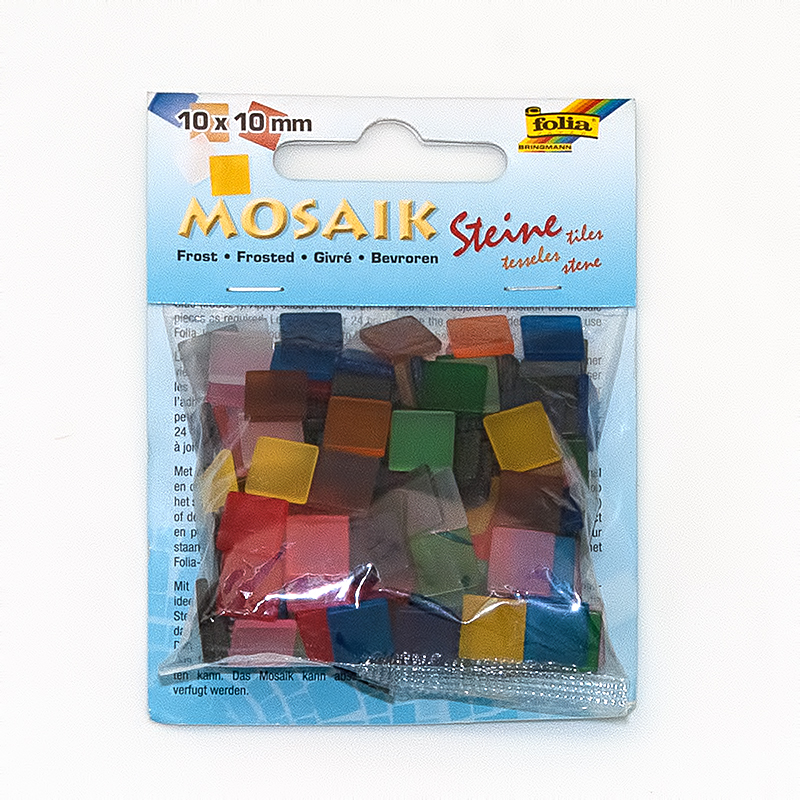 Творч Мозаика 10*10мм Замороженное стекло 10цв 190шт