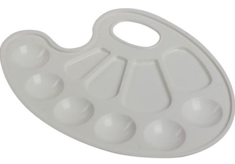 Палитра пластиковая овальная 10 ячеек Прованс Calligrata цветн