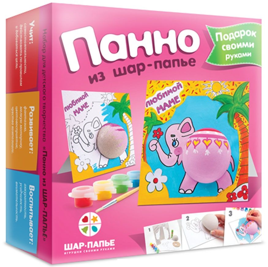 Творч Панно из шар-папье Любимой маме