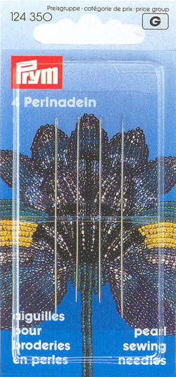 Творч Иглы для вышивания бисером 4шт размер 10/12 (сталь) серебр.цвет