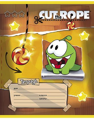 Тетрадь 18л клетка Cut the Rope скругл нейт