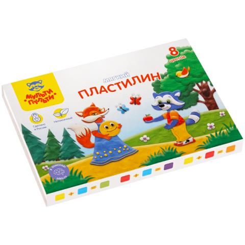 Пластилин 8 цв EK Енот в сказке