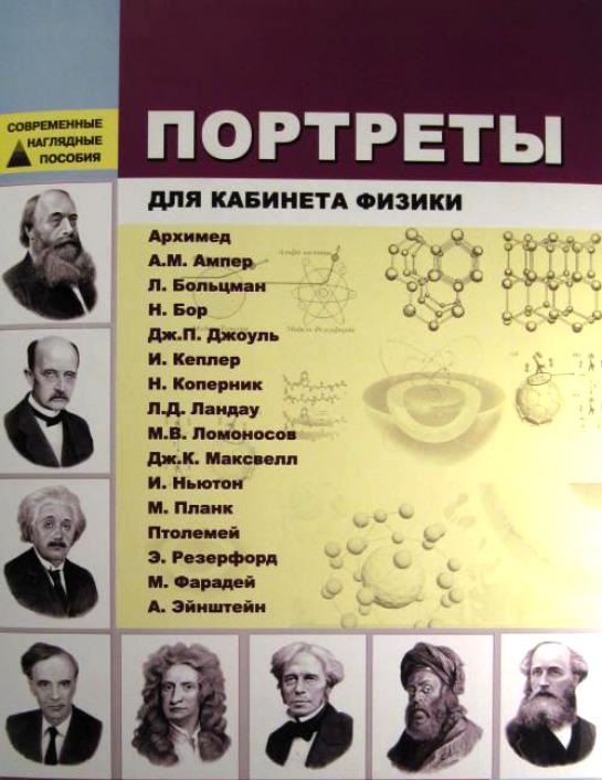 Комплект плакатов Портреты для кабинета физики