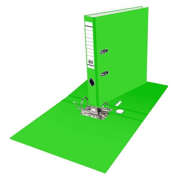 Папка-регистратор 70мм зеленый с карманом на корешке глянц. ламинация