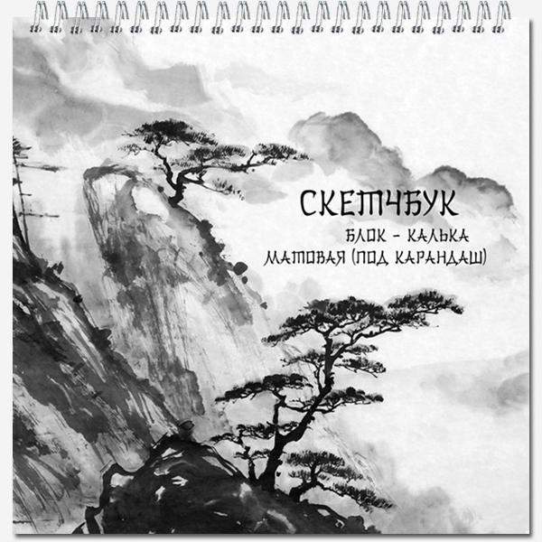 Скетчбук А5 60л спир Sketchbook Quadro big calque (блок-калька матовая)